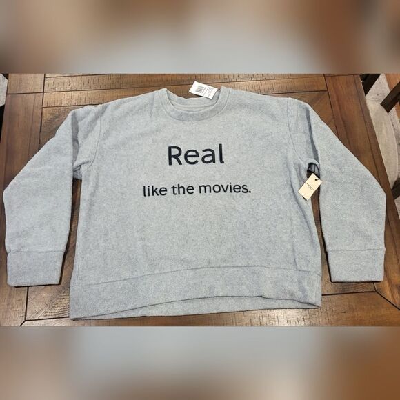 Dolls Kill x Daydream Nation Real Like the Movies sweater Medium Grey - Picture 1 of 6